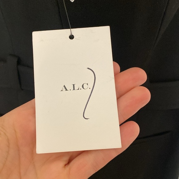 ALC Kate Black Strapless Belted Jumpsuit NWT - Picture 9 of 12